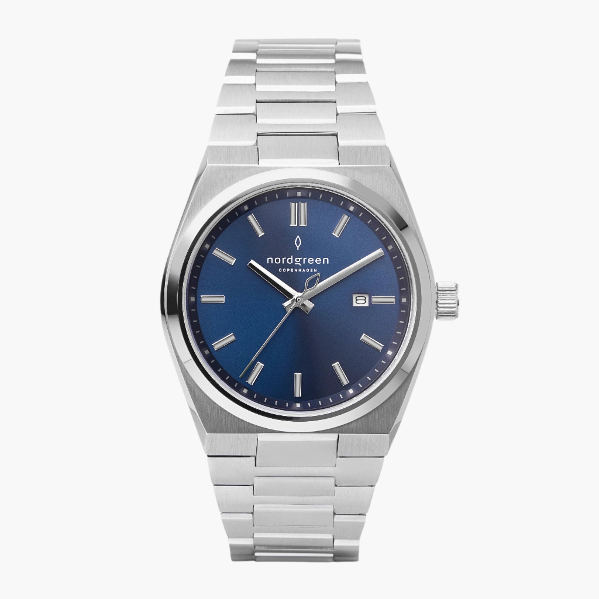 Succession Silver 41mm Front View Wrist Watch from Nordgreen